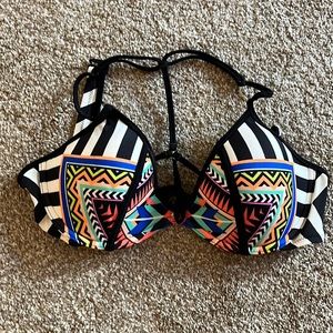 PINK Victoria’s Secret Aztec bikini bra top size M fits A, B, C cups.